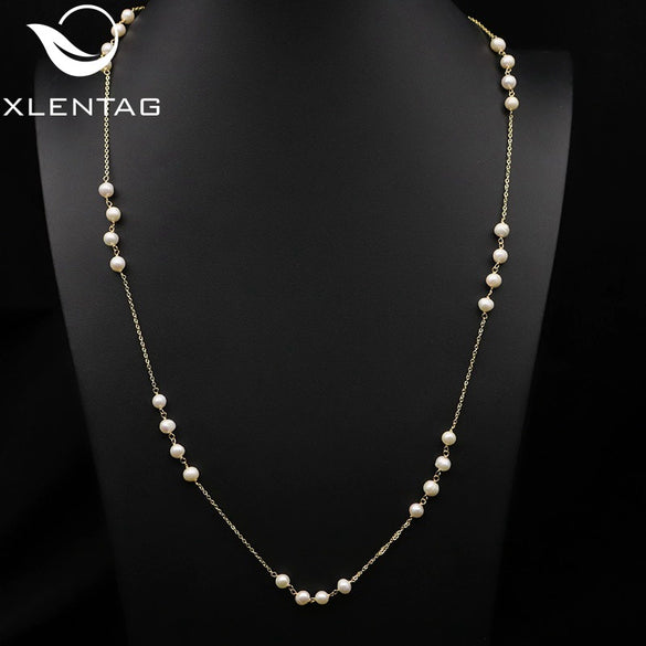 Handmade Women's Baroque Pearl And Green Agate Crystal Pendant Long Neck Collarbone Necklace With Geometric Design