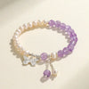 Handmade Women's Bracelet With Freshwater Pearl Southern Red Agate Aquamarine Beeswax And Rhombus Pattern