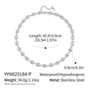 Handmade Women's Ins Simple Versatile Pig Nose Chain Necklace In Stainless Steel With Geometric Pattern And Electroplating