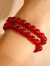 Handmade Women's Round Artificial Crystal Popcorn Bead Bracelet Simple Christmasthemed Jewelry Design