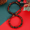 Handmade Women's Round Artificial Crystal Popcorn Bead Bracelet Simple Christmasthemed Jewelry Design