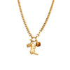 Handmade Women's Stainless Steel Heart Pendant Necklace With 18K Gold Electroplated Finish