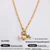 Handmade Women's Stainless Steel Heart Pendant Necklace With 18K Gold Electroplated Finish