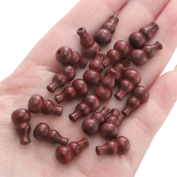 Handmade Wood Beads Gourd Pendant Mobile Phone Chain Accessories