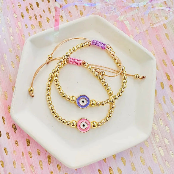 Handmade Woven Beaded Pearl Geometry Style Female Bracelet