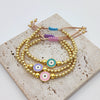 Handmade Woven Beaded Pearl Geometry Style Female Bracelet