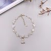 Handmade Woven Natural Pearl Bracelet With Rhombus Design For Women