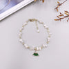 Handmade Woven Natural Pearl Bracelet With Rhombus Design For Women