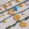 Handmade Woven Rope Chain 18K Real Gold Plated Animal Zodiac Heart Shaped Necklace Choker For Women