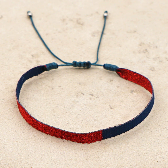 Handmade Woven Silk Thread Women's Bohemian Style Bracelet