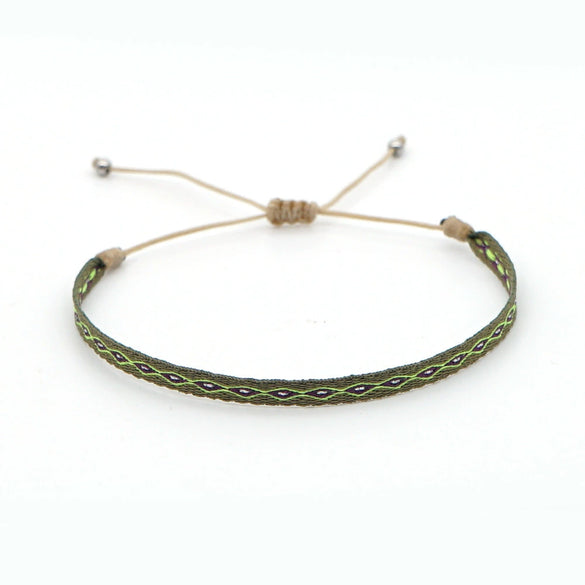 Handmade Woven Silk Thread Women's Bohemian Style Bracelet