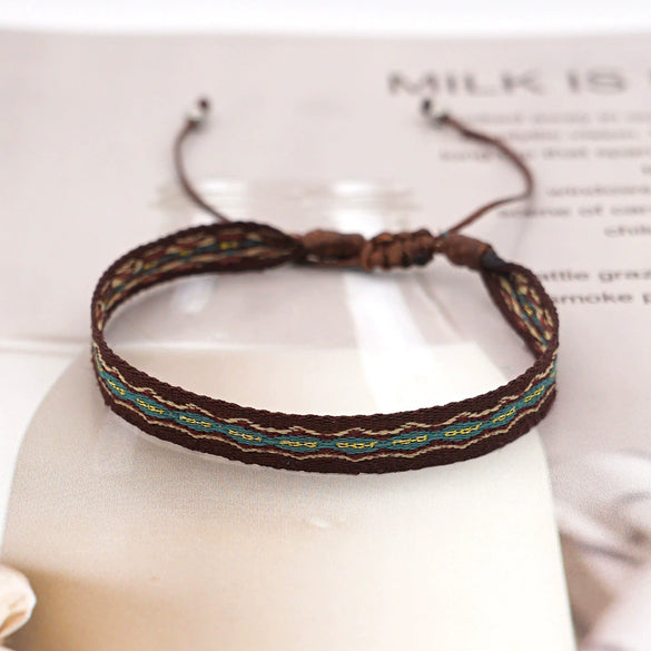 Handmade Woven Silk Thread Women's Bohemian Style Bracelet