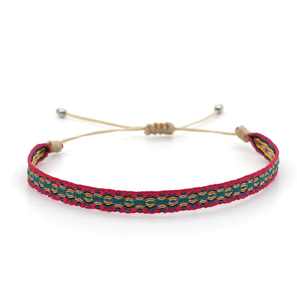 Handmade Woven Silk Thread Women's Bohemian Style Bracelet