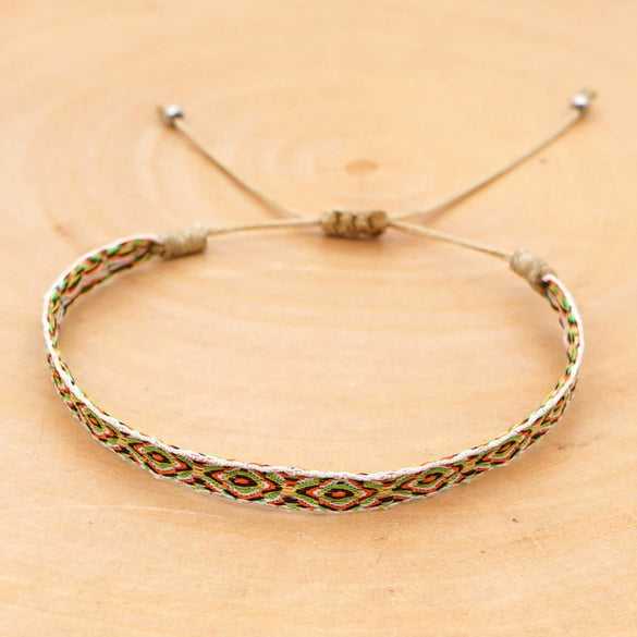 Handmade Woven Silk Thread Women's Bohemian Style Bracelet