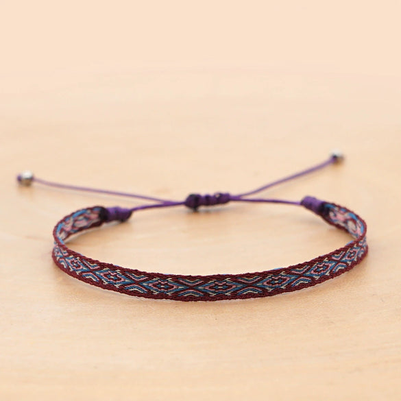 Handmade Woven Silk Thread Women's Bohemian Style Bracelet