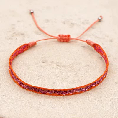 Handmade Woven Silk Thread Women's Bohemian Style Bracelet