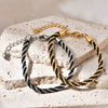 Handmade Woven Stainless Steel Geometric Women's Bracelet