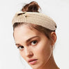 Handmade Woven Straw Style Cloth Hoop Headband For Women And Couples Spring Summer Hair Accessory