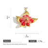 Handwoven Bead Flower Stainless Steel Pendant Accessories Flower Shape Electroplated