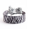 Handwoven Cord Bracelet With Embroidery And Tassel