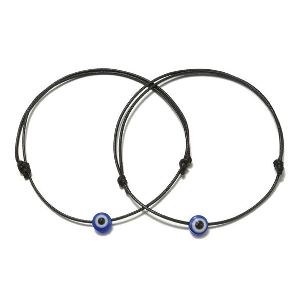 Handwoven Cotton Thread Devil's Eye Bracelets Retro Style Unisex