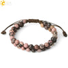 Handwoven Doublerow Amethyst Bracelet Crystal Natural Stone Minimalist Unisex Adjustable