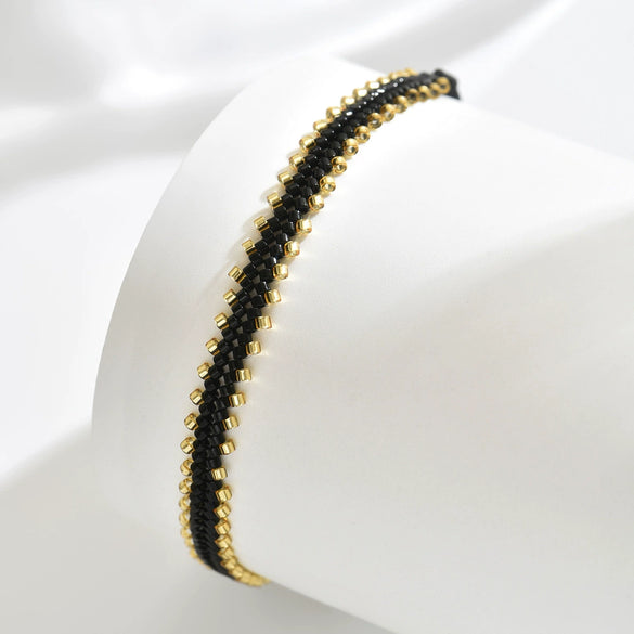 Handwoven Glass Glazed Beads Unisex Bracelet