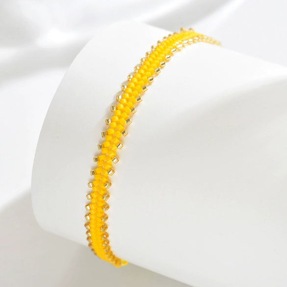 Handwoven Glass Glazed Beads Unisex Bracelet