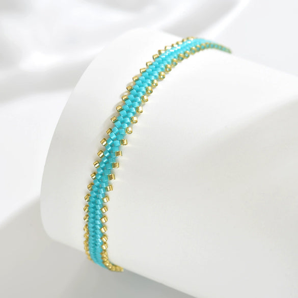 Handwoven Glass Glazed Beads Unisex Bracelet