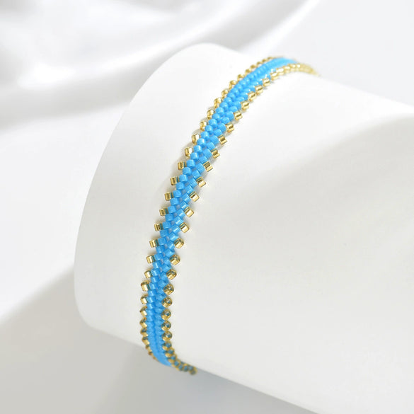 Handwoven Glass Glazed Beads Unisex Bracelet