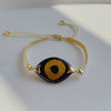 Handwoven Handrope Allmatch Resin Shell Turkish Evil Eye Bracelet For Women With Geometric Pattern And Acrylic Material