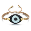 Handwoven Handrope Allmatch Resin Shell Turkish Evil Eye Bracelet For Women With Geometric Pattern And Acrylic Material