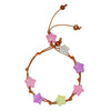 Handwoven Luminous Bohemian Style Bracelet Anklet With Rice Beads Alloy And Geometric Fivepointed Star For Women