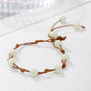Handwoven Luminous Bohemian Style Bracelet Anklet With Rice Beads Alloy And Geometric Fivepointed Star For Women