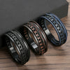 Handwoven Titanium Steel Bracelets With Magnetic Buckles Geometric Style For Men