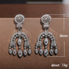 Hanging Earrings Baroque Court Style Copper Geometric Zircon