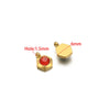 Hanging Ornament Beads Accessories Stainless Steel Hexagon Peach Heart Flower Shape With Love Pattern Electroplated