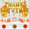 Happy Thanksgiving Rose Gold Letter Balloons Aluminum Foil Round Party Decorations For Interior Event Decor