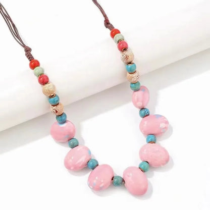 Hawaiian Artistic Round Rope Ceramics Wholesale Pendant Necklace