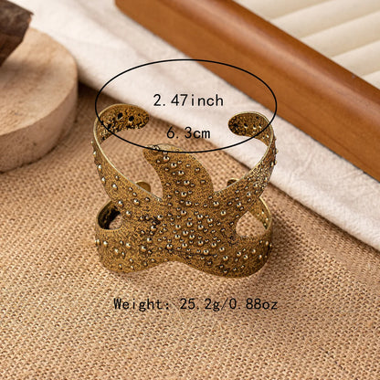 Hawaiian Modern Style Cool Style Starfish Alloy Plating Metal Women'S Bangle