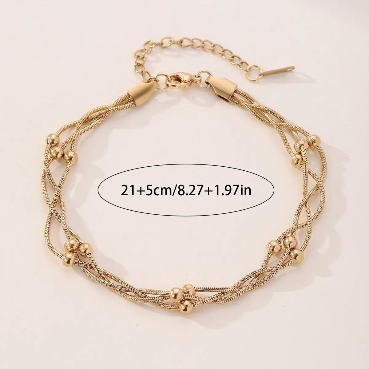 Hawaiian Tropical Cool Style Solid Color 304 Stainless Steel Plating 18K Gold Plated Women'S Anklet