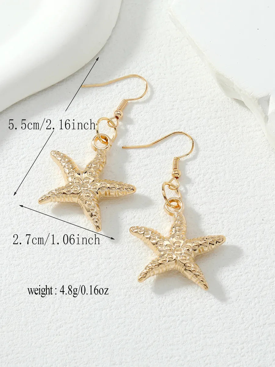 Hawaiian Vacation Starfish Conch Alloy Zinc Alloy Plating Inlay Artificial Pearls Shell Women'S Bracelets Earrings Necklace