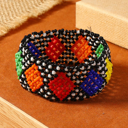 Hawaiian Vacation Tropical Color Block Beaded Seed Bead Wholesale Bracelets