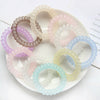 Head Rope Hair Ring Tpu Material Polished Macaron Frosted Transparent Candy Color