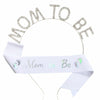 Headband And Ceremonial Belt For New Parents Glitter Cloth Bronzing