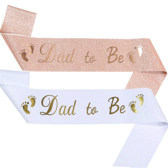 Headband And Ceremonial Belt For New Parents Glitter Cloth Bronzing