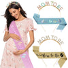 Headband And Shoulder Strap Set Alloy Crystal Letter Satin Cloth Semimanual And Half Mechanical For Expectant Mothers