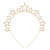 Headband Crown And Earrings Alloy Handmade Bohemian Sun Moon Sixpointed Star Women's Fashion Accessories