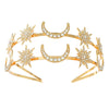 Headband Crown And Earrings Alloy Handmade Bohemian Sun Moon Sixpointed Star Women's Fashion Accessories