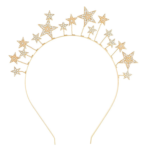Headband Crown And Earrings Alloy Handmade Bohemian Sun Moon Sixpointed Star Women's Fashion Accessories